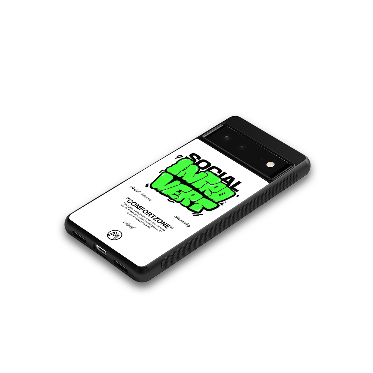 social introvert back phone cover | glass case for google pixel 6