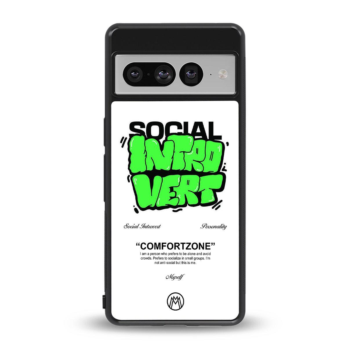 social introvert back phone cover | glass case for google pixel 7 pro
