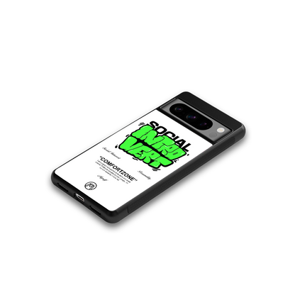 social introvert back phone cover | glass case for google pixel 8 pro