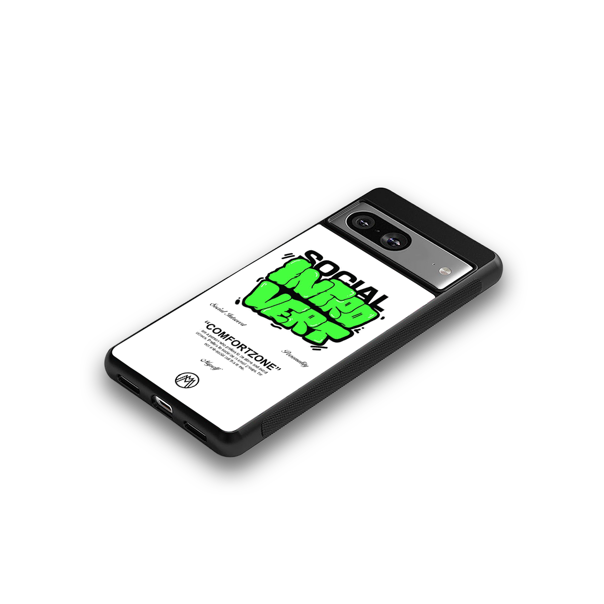 social introvert back phone cover | glass case for Google Pixel 8