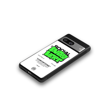 social introvert back phone cover | glass case for Google Pixel 8
