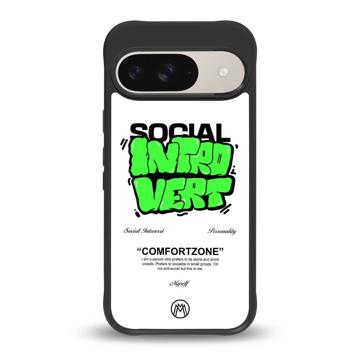 social introvert back phone cover | glass case for google pixel 9