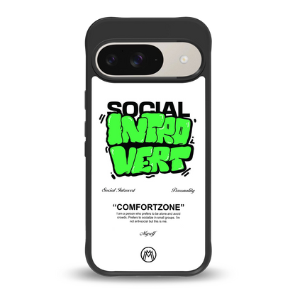 social introvert back phone cover | glass case for google pixel 9