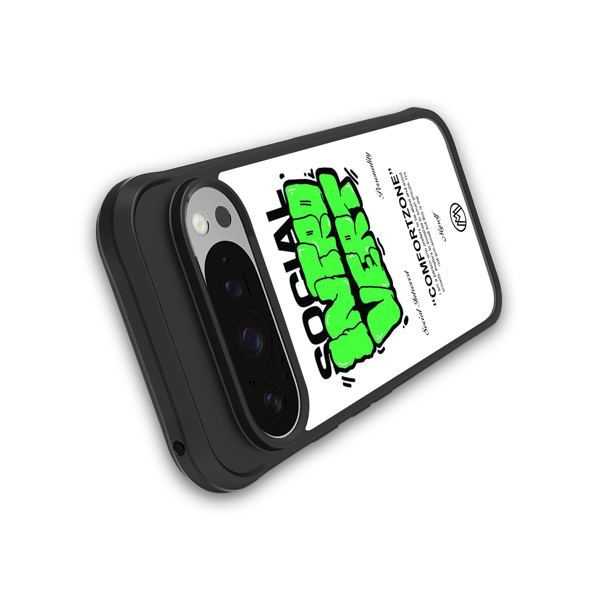 social introvert back phone cover | glass case for google pixel 9 pro