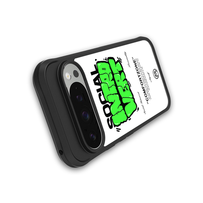 social introvert back phone cover | glass case for google pixel 9 pro