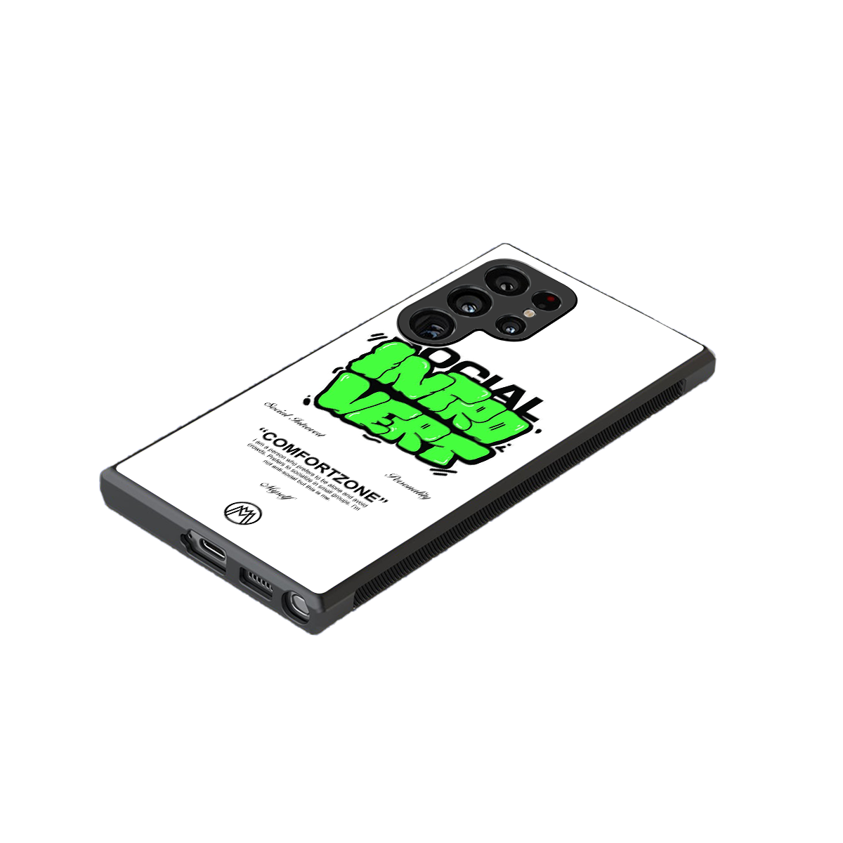 social introvert back phone cover | glass case for samsung galaxy s23 ultra