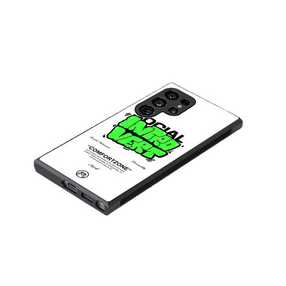 social introvert back phone cover | glass case for samsung galaxy s23 ultra