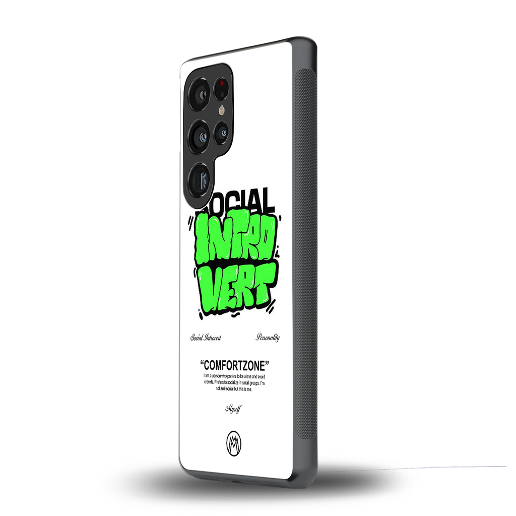 social introvert back phone cover | glass case for samsung galaxy s25 ultra