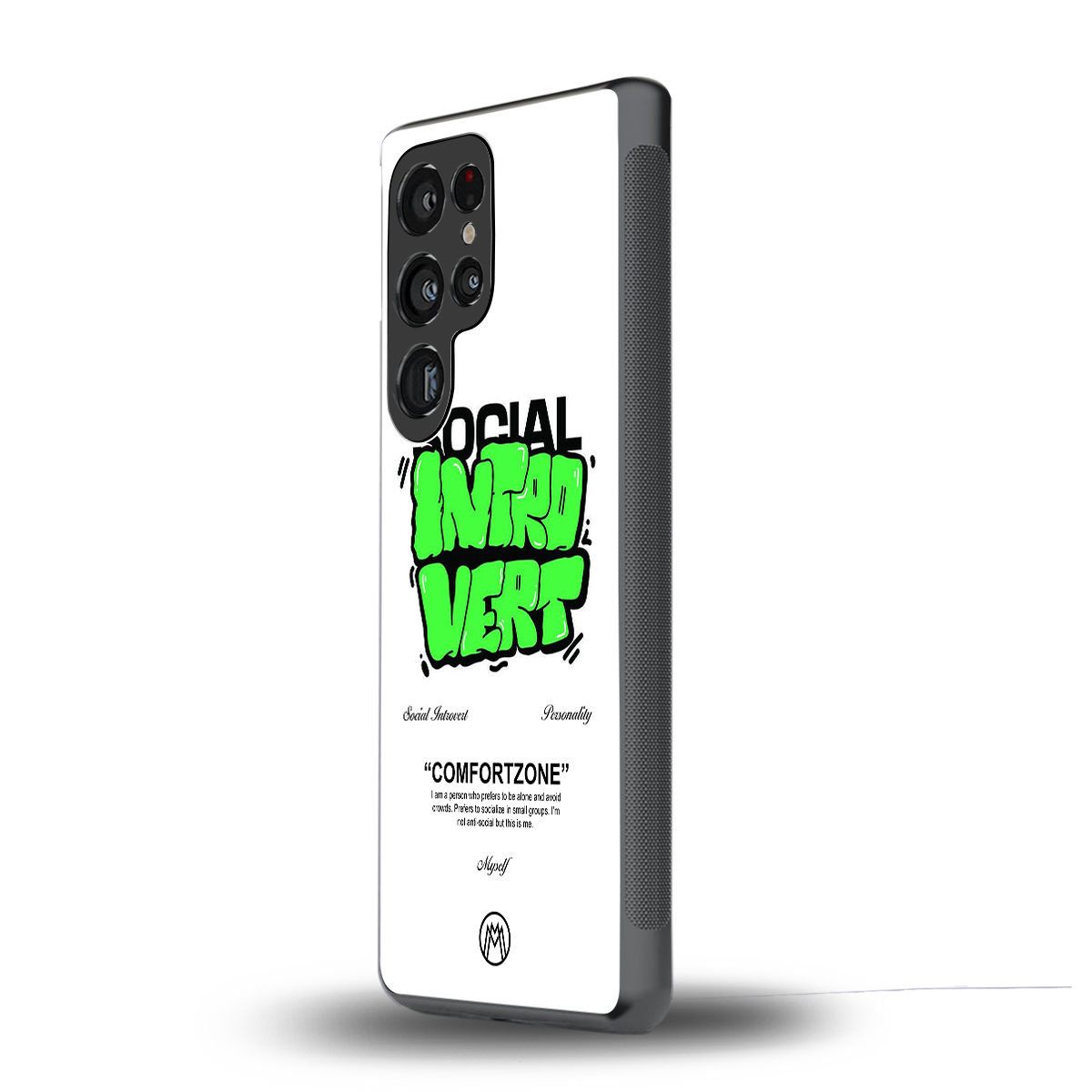 social introvert back phone cover | glass case for samsung galaxy s25 ultra