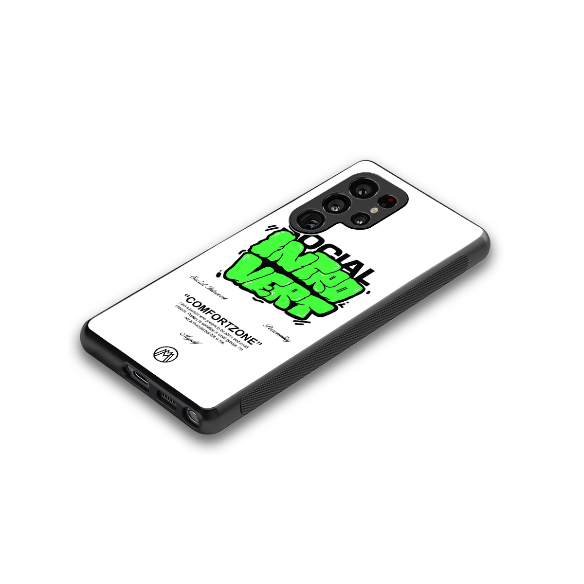 social introvert back phone cover | glass case for samsung galaxy s25 ultra