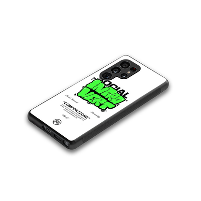 social introvert back phone cover | glass case for samsung galaxy s25 ultra