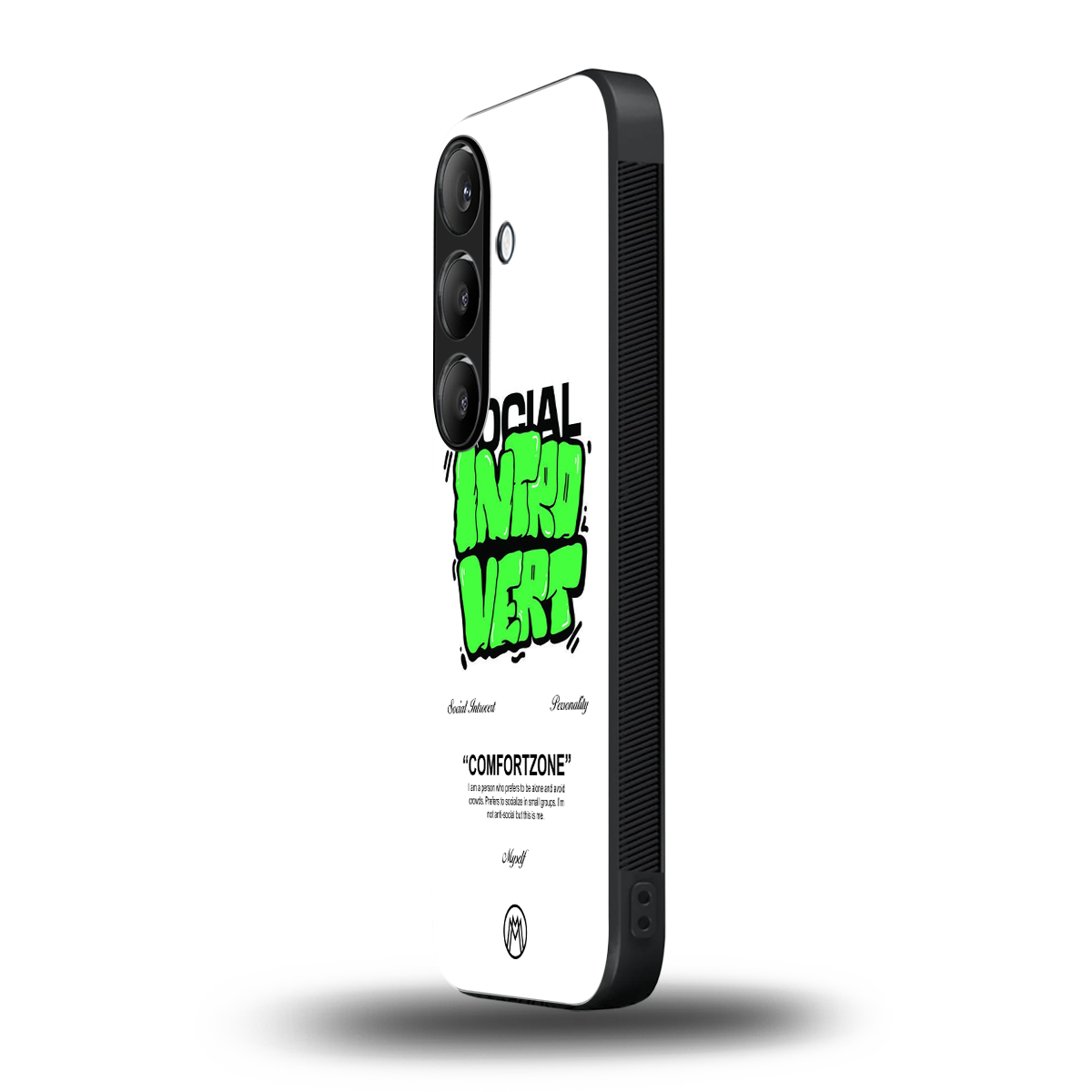 social introvert back phone cover | glass case for samsung galaxy s24 plus