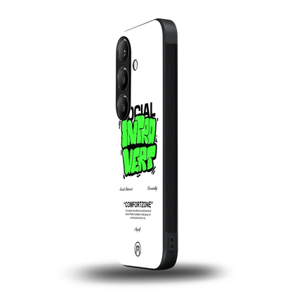 social introvert back phone cover | glass case for samsung galaxy s23