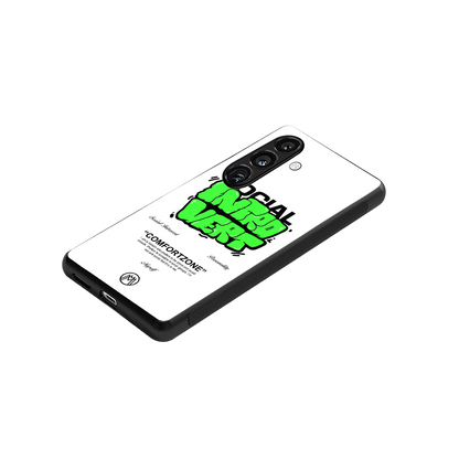 social introvert back phone cover | glass case for samsung galaxy s24 plus