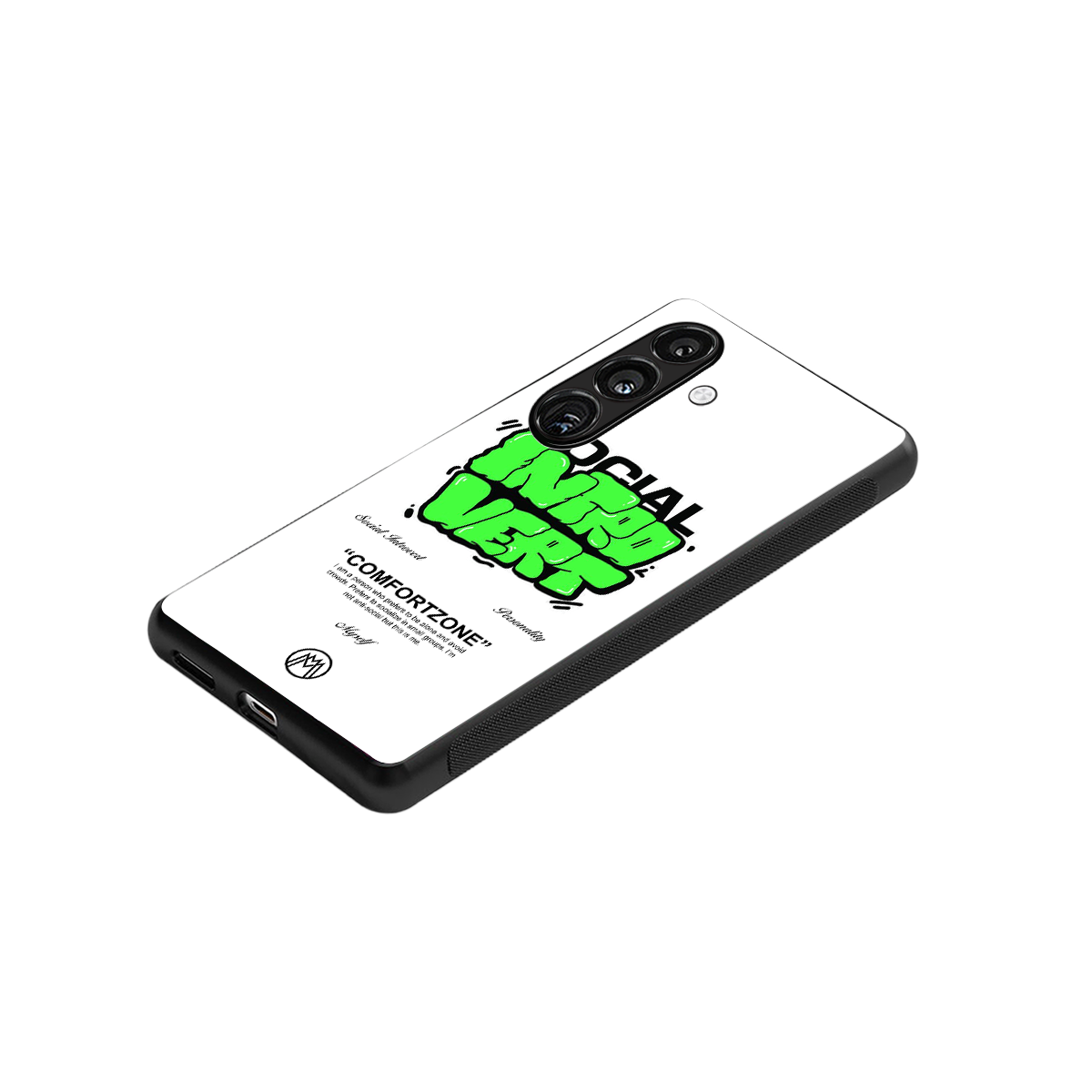 social introvert back phone cover | glass case for samsung galaxy s25 plus