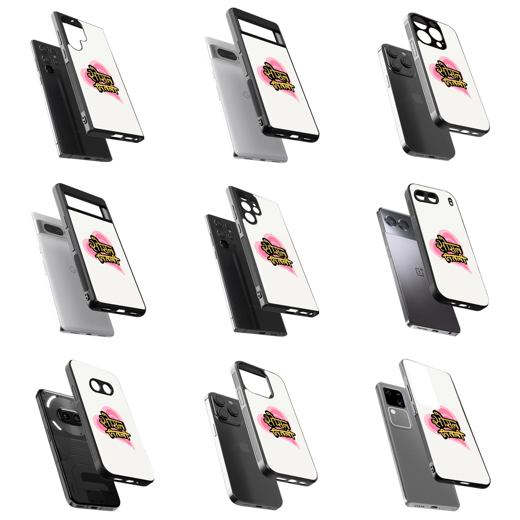 Durable Glass Back Mobile Case for iPhone, Samsung, OnePlus, Google Pixel, Redmi, Vivo, Oppo