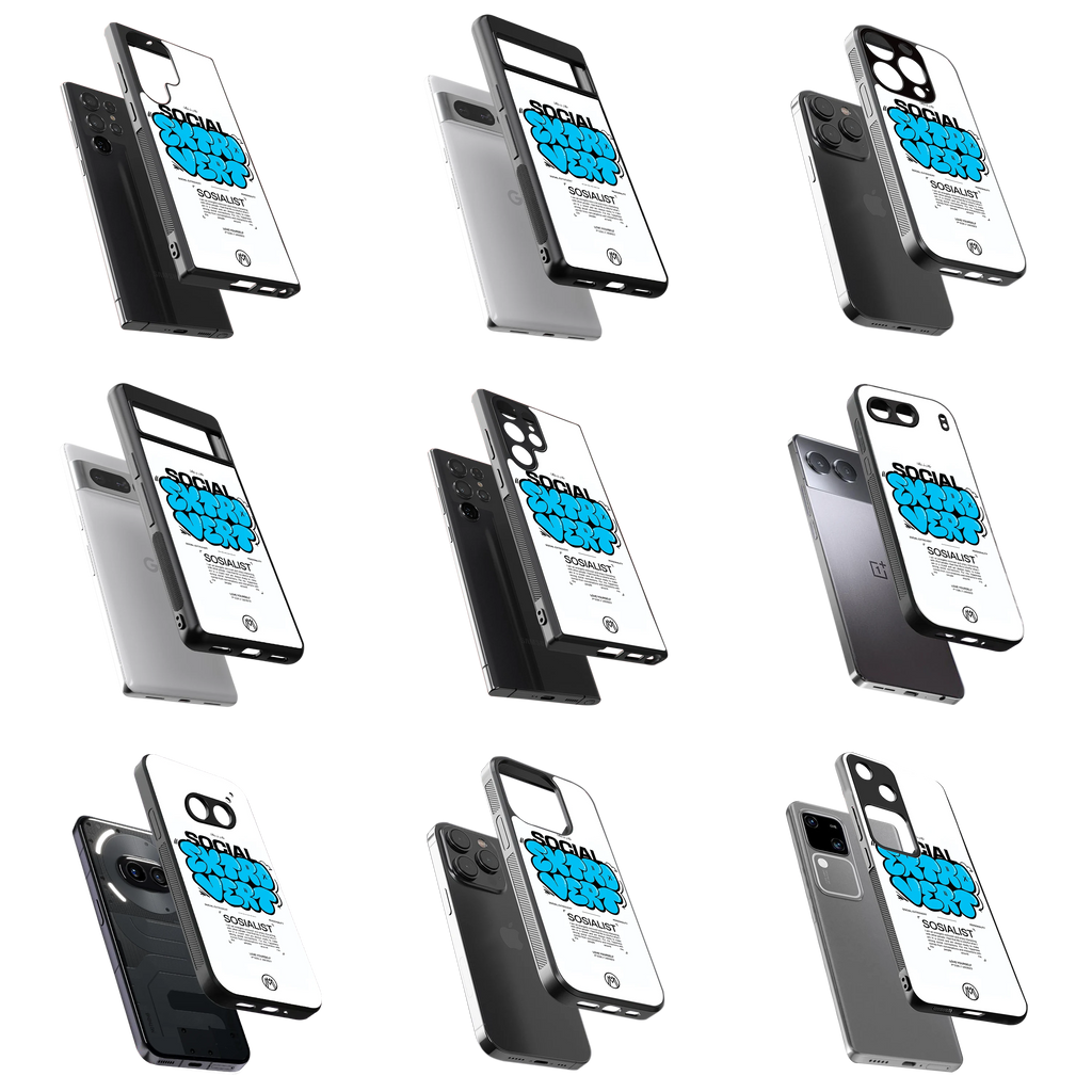 Durable Glass Back Mobile Case for iPhone, Samsung, OnePlus, Google Pixel, Redmi, Vivo, Oppo