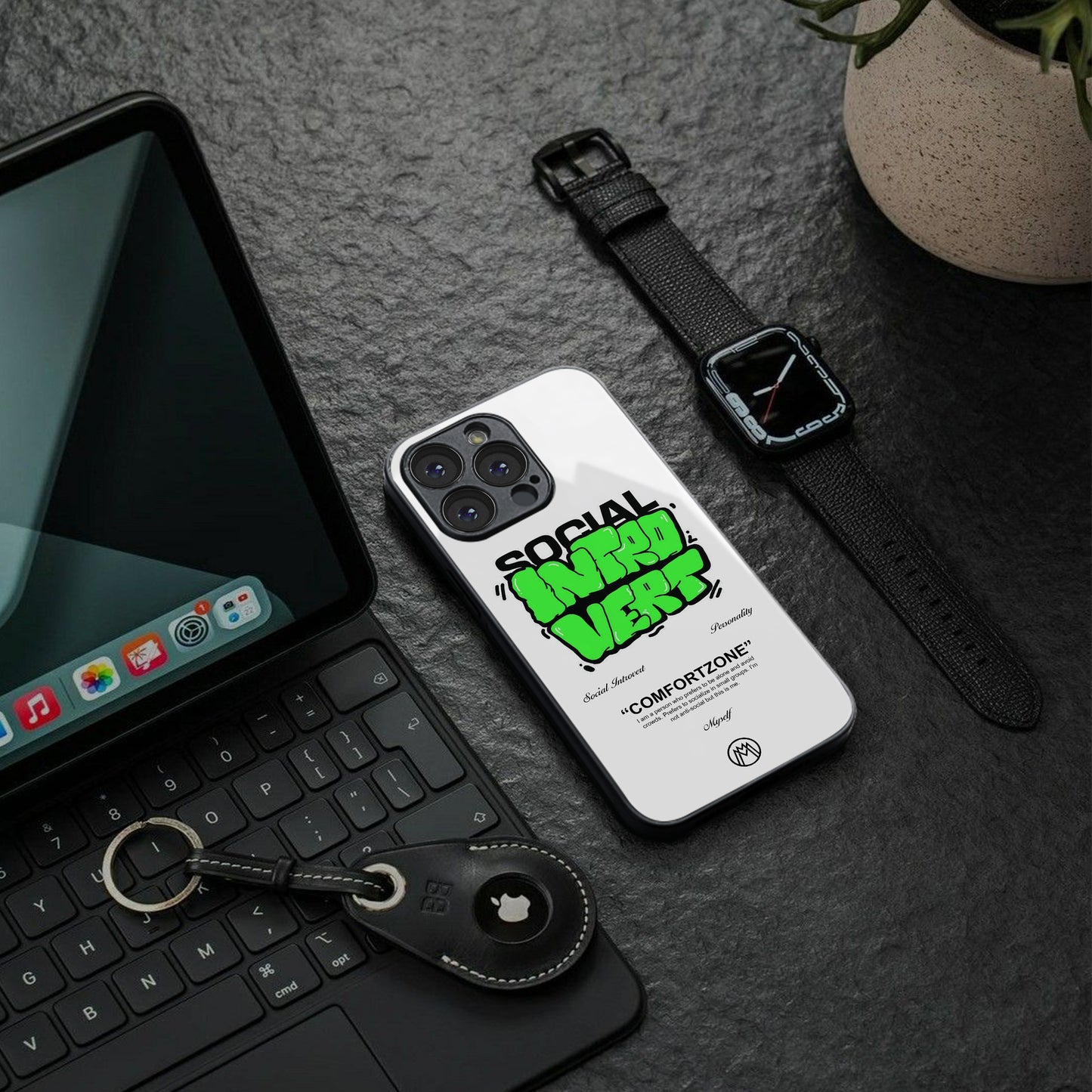 social introvert back phone cover | glass case for google pixel 9 pro