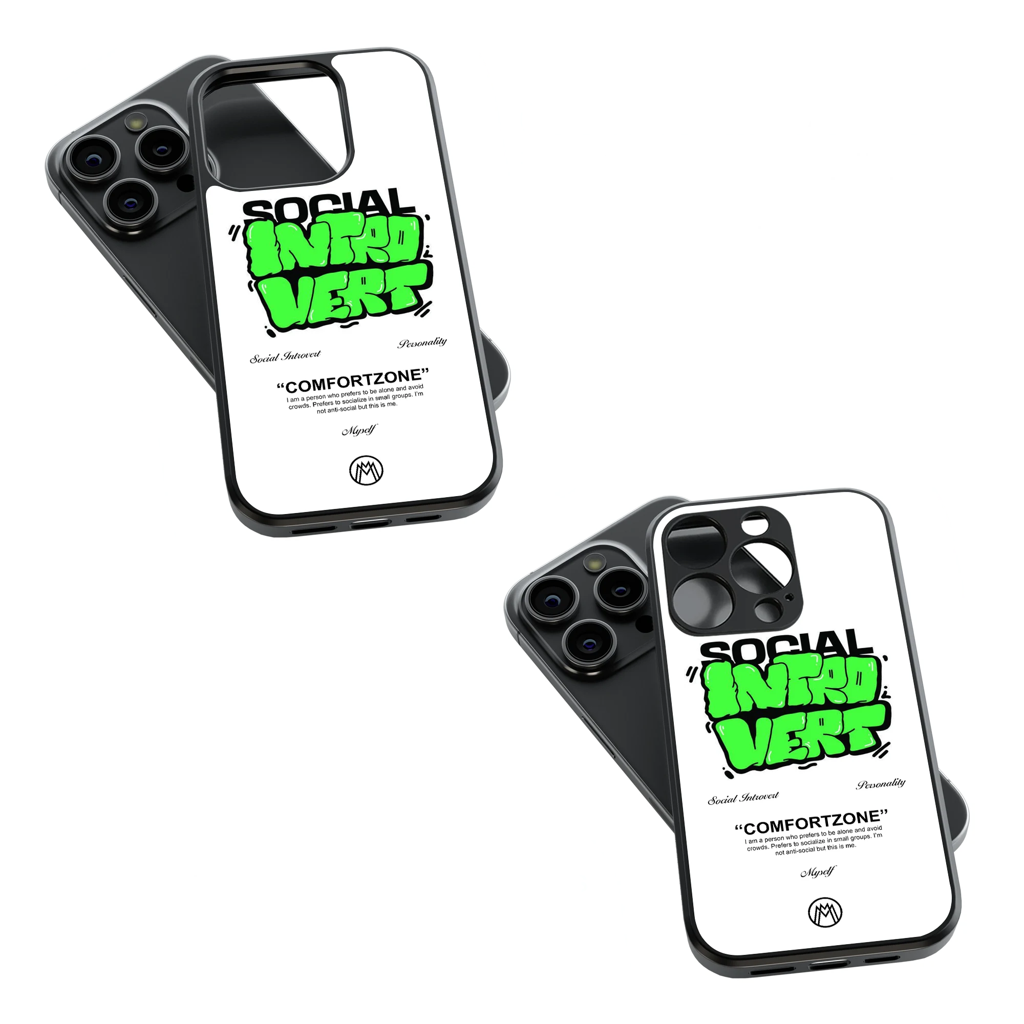 Trendy Glass Back Mobile Case for iPhone, Samsung, Redmi, OnePlus, Google Pixel, Motorola