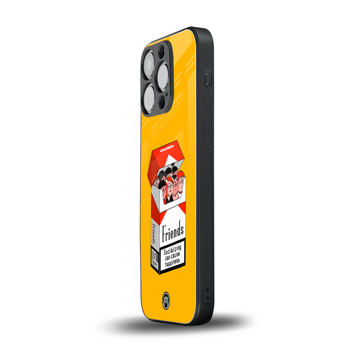 socializing can cause happiness back phone cover | glass case for iphone 13 pro