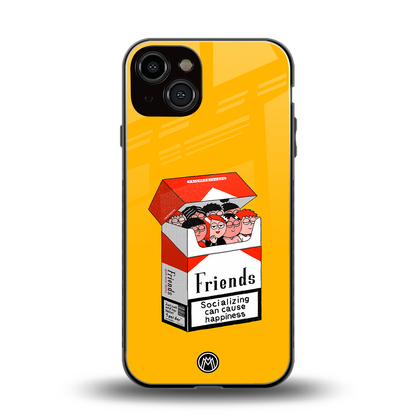 socializing can cause happiness back phone cover | glass case for iphone 13