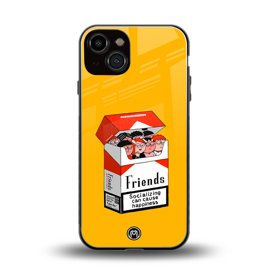 socializing can cause happiness back phone cover | glass case for iphone 13