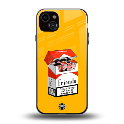 socializing can cause happiness back phone cover | glass case for iphone 14 plus