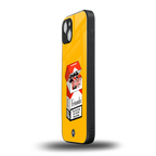 socializing can cause happiness back phone cover | glass case for iphone 15 plus