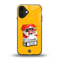 socializing can cause happiness back phone cover | glass case for iphone 16 plus