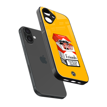 socializing can cause happiness back phone cover | glass case for iphone 16