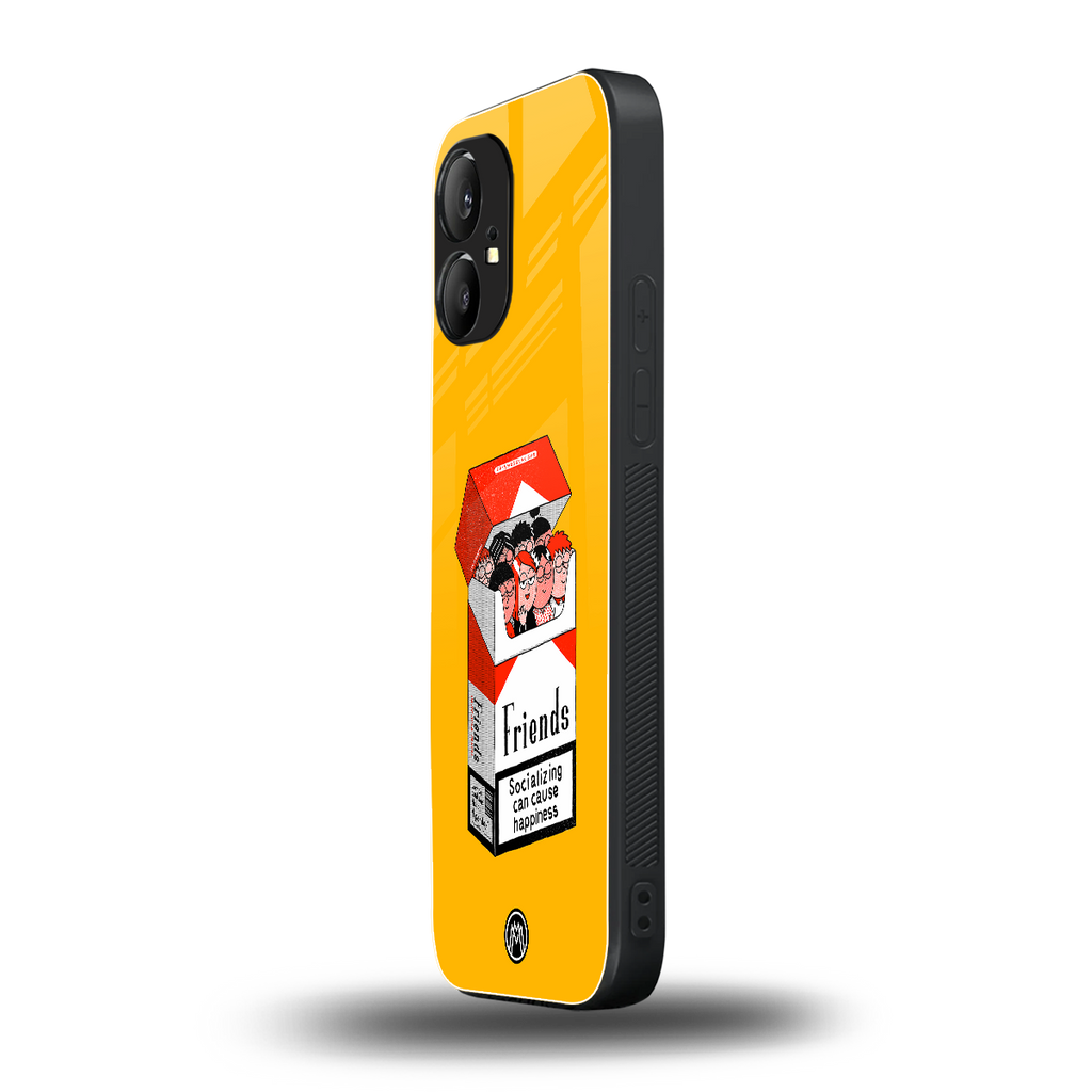 socializing can cause happiness back phone cover | glass case for nothing phone 1