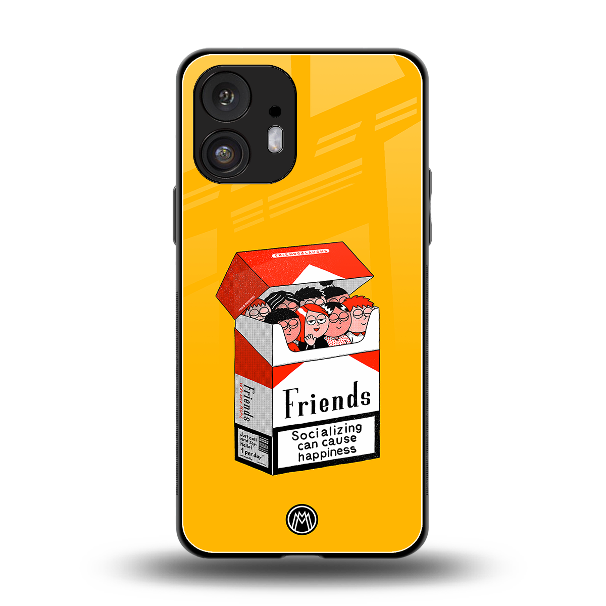 socializing can cause happiness back phone cover | glass case for nothing phone 2