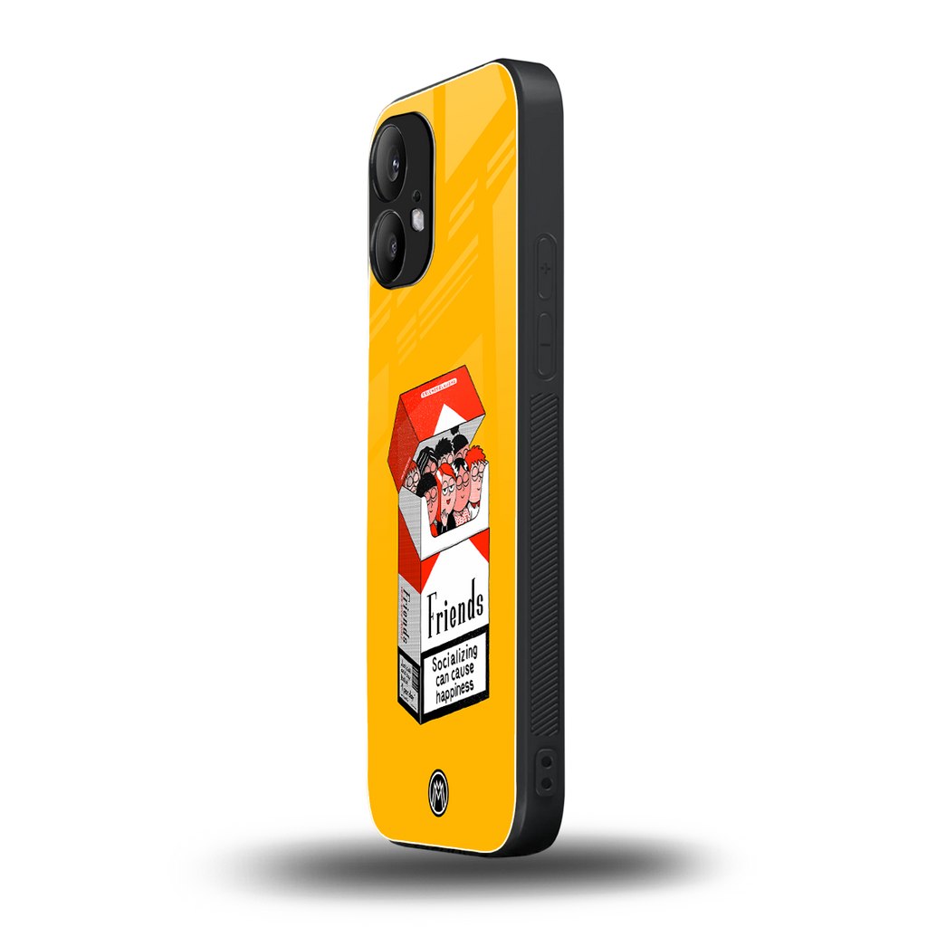 socializing can cause happiness back phone cover | glass case for nothing phone 2