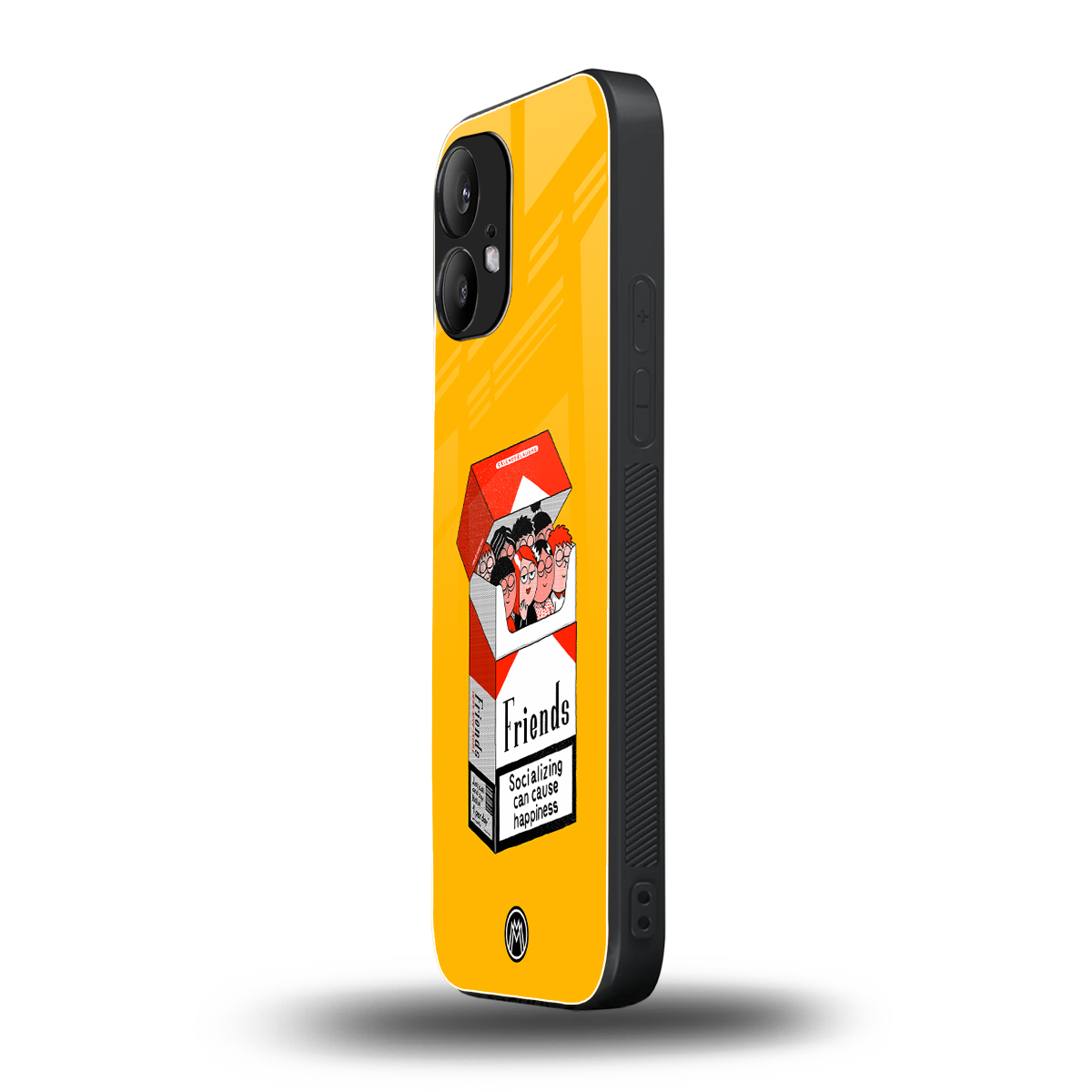 socializing can cause happiness back phone cover | glass case for nothing phone 2