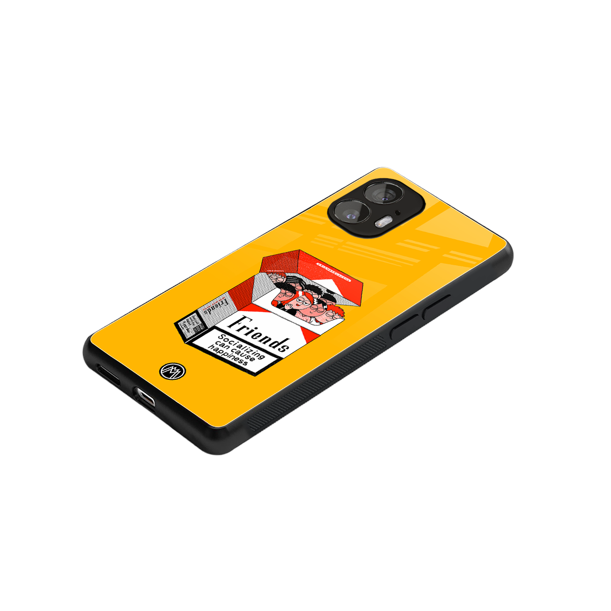 socializing can cause happiness back phone cover | glass case for nothing phone 2