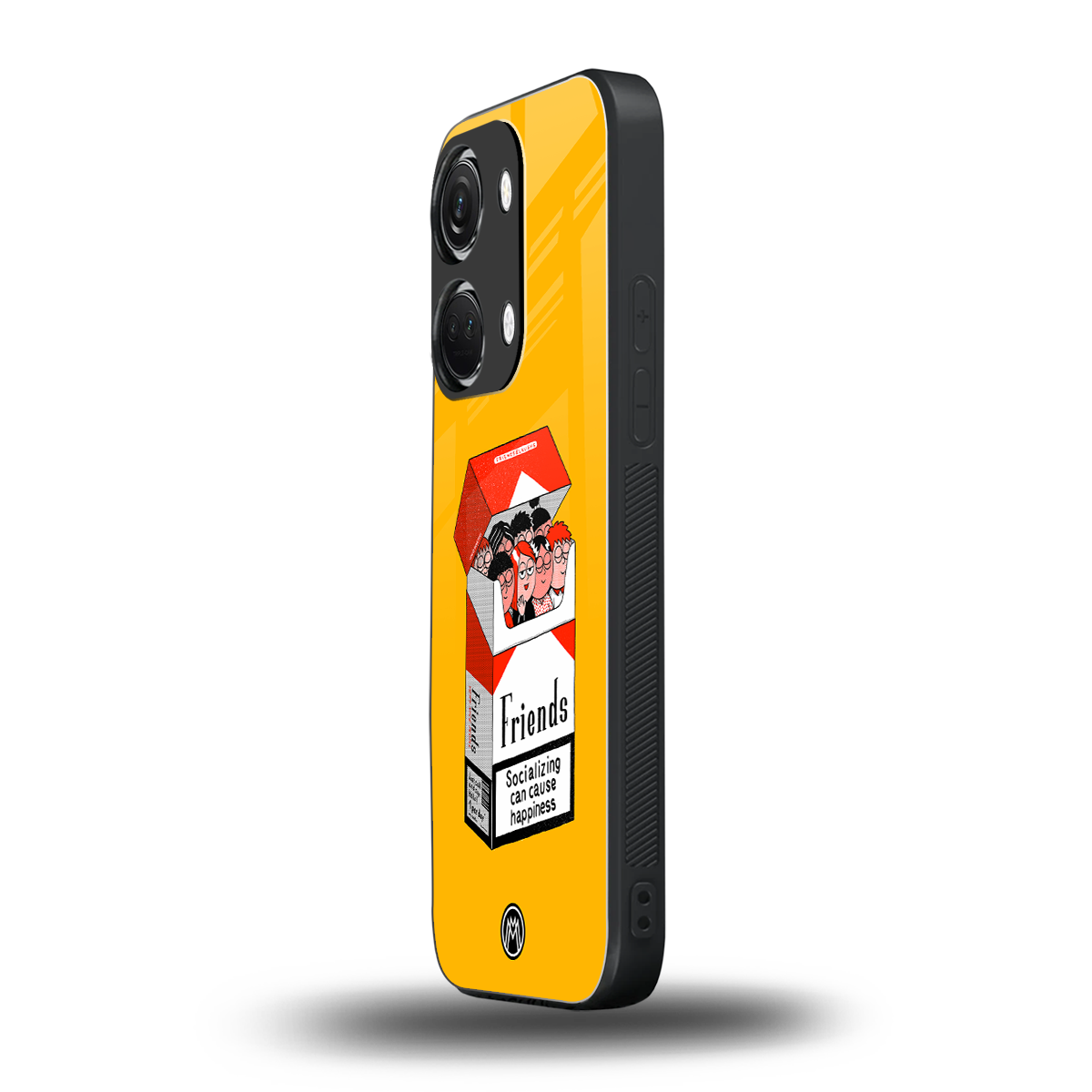 socializing can cause happiness back phone cover | glass case for oneplus nord 3