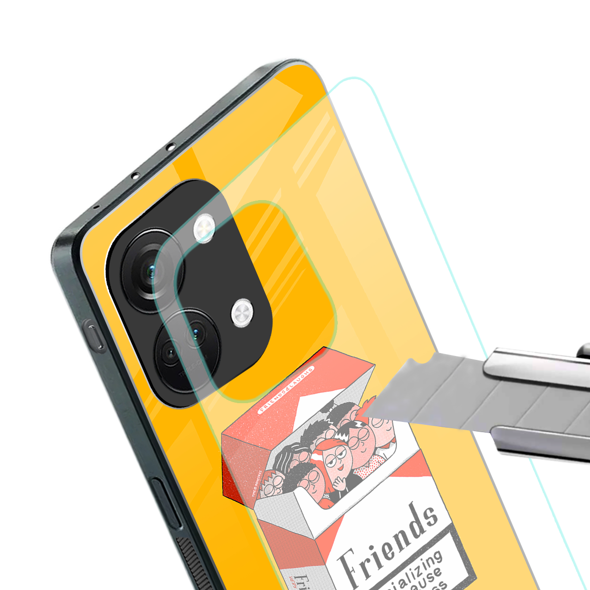 socializing can cause happiness back phone cover | glass case for oneplus nord 3