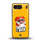 socializing can cause happiness back phone cover | glass case for oneplus nord 4