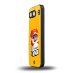 socializing can cause happiness back phone cover | glass case for oneplus nord 4