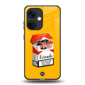 socializing can cause happiness back phone cover | glass case for oneplus nord ce 3