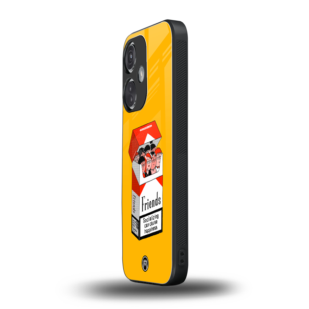 socializing can cause happiness back phone cover | glass case for oneplus nord ce 3