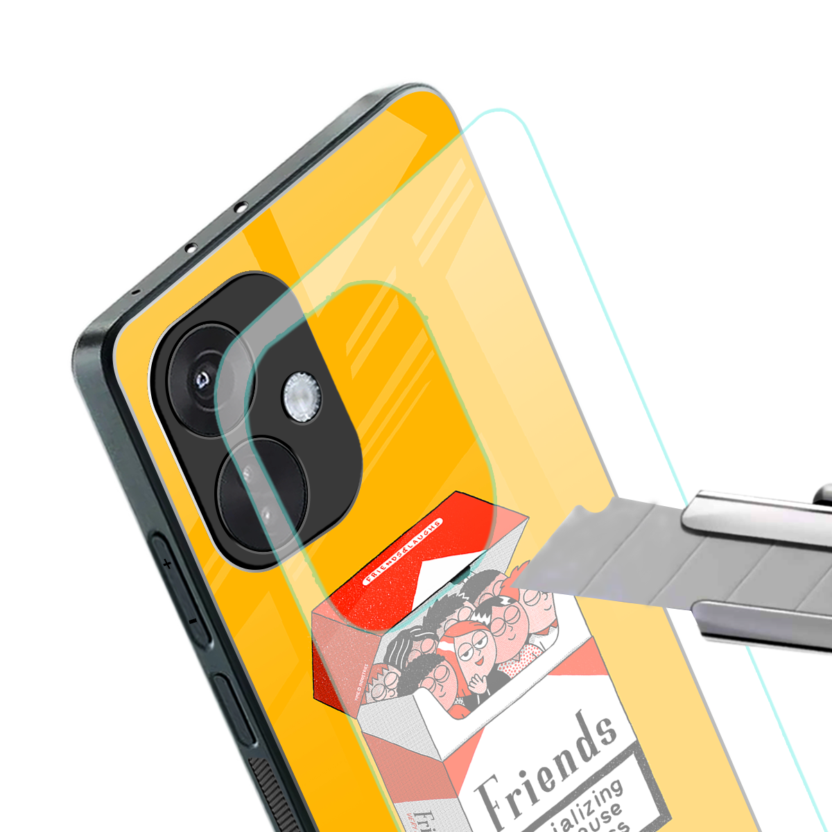 socializing can cause happiness back phone cover | glass case for oneplus nord ce 3