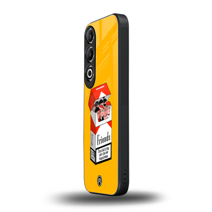 socializing can cause happiness back phone cover | glass case for oneplus nord ce 4