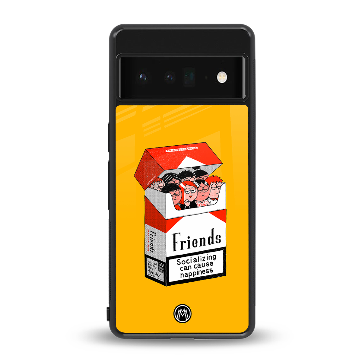 socializing can cause happiness back phone cover | glass case for google pixel 6 pro