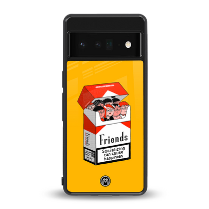 socializing can cause happiness back phone cover | glass case for google pixel 6 pro