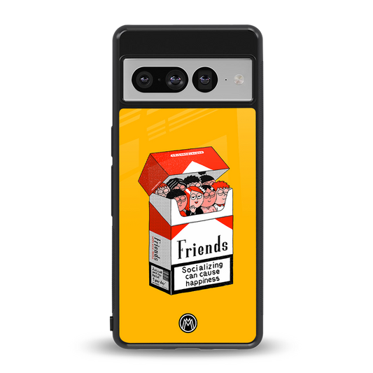 socializing can cause happiness back phone cover | glass case for google pixel 7 pro