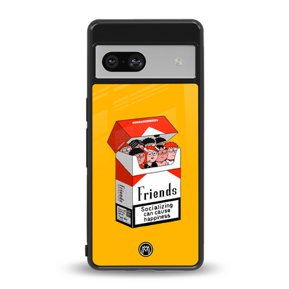socializing can cause happiness back phone cover | glass case for Google Pixel 7A
