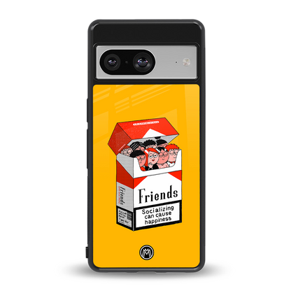 socializing can cause happiness back phone cover | glass case for Google Pixel 8