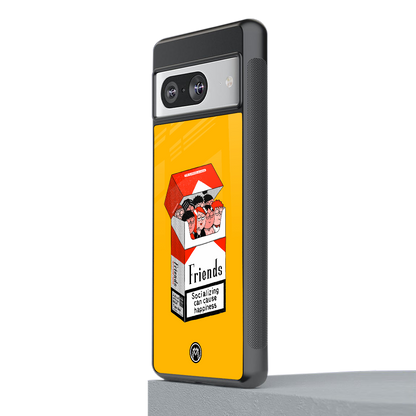 socializing can cause happiness back phone cover | glass case for Google Pixel 8