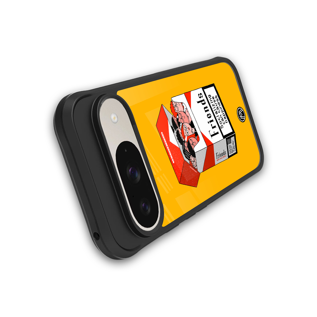 socializing can cause happiness back phone cover | glass case for google pixel 9